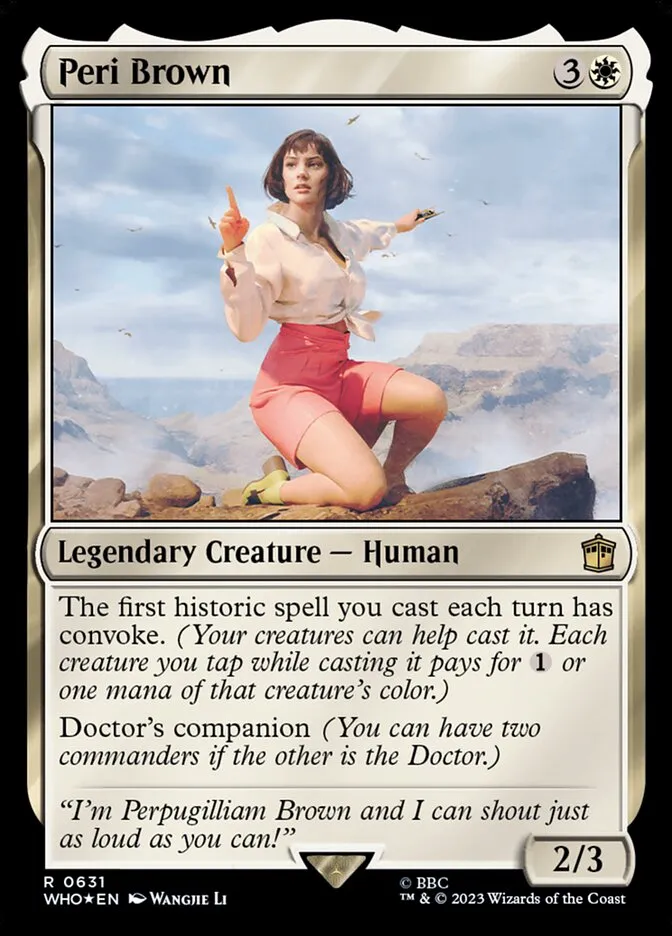 2023 Doctor Who Peri Brown #631 rare card image