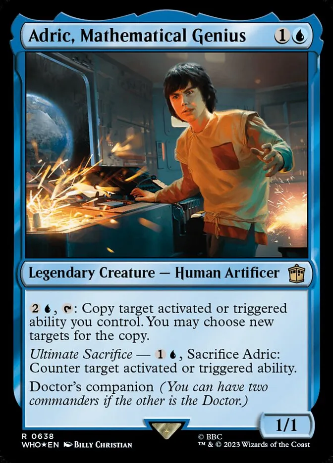 2023 Doctor Who Adric, Mathematical Genius #638 rare card image