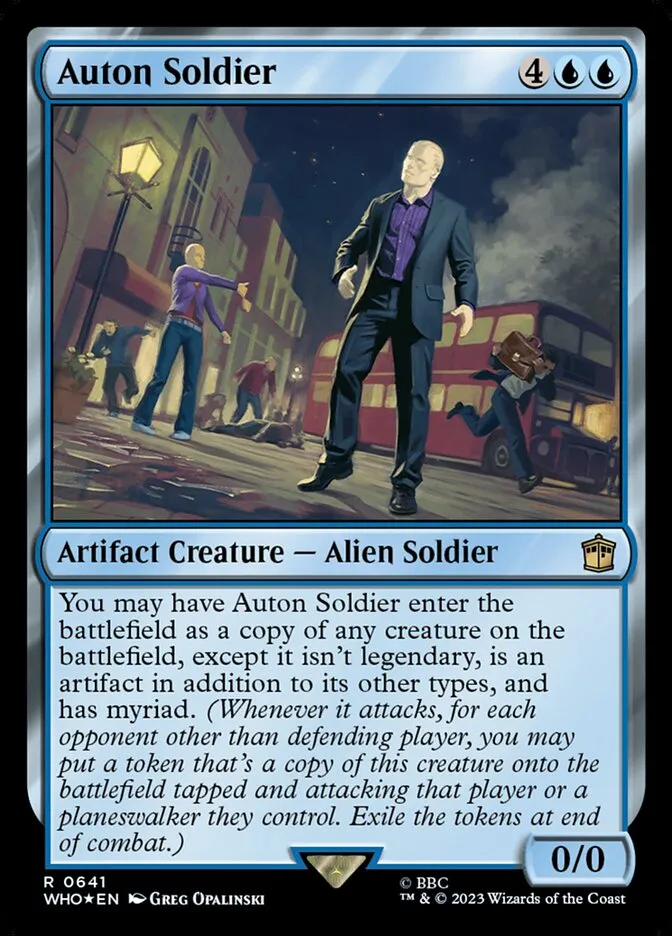 2023 Doctor Who Auton Soldier #641 rare card image