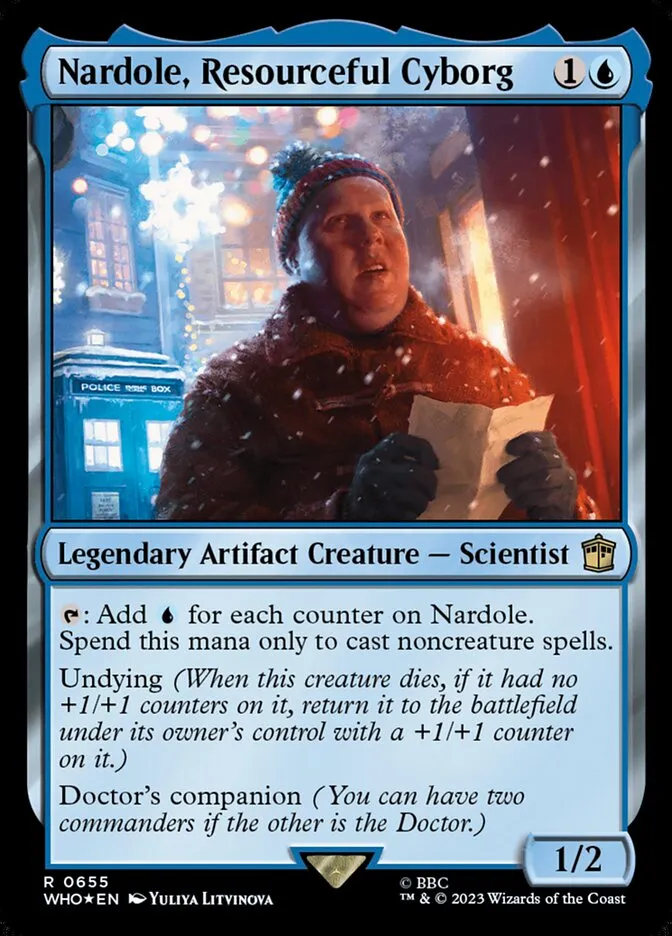 2023 Doctor Who Nardole, Resourceful Cyborg #655 rare card image