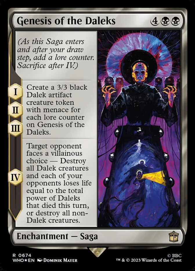 2023 Doctor Who Genesis of the Daleks #674 rare card image