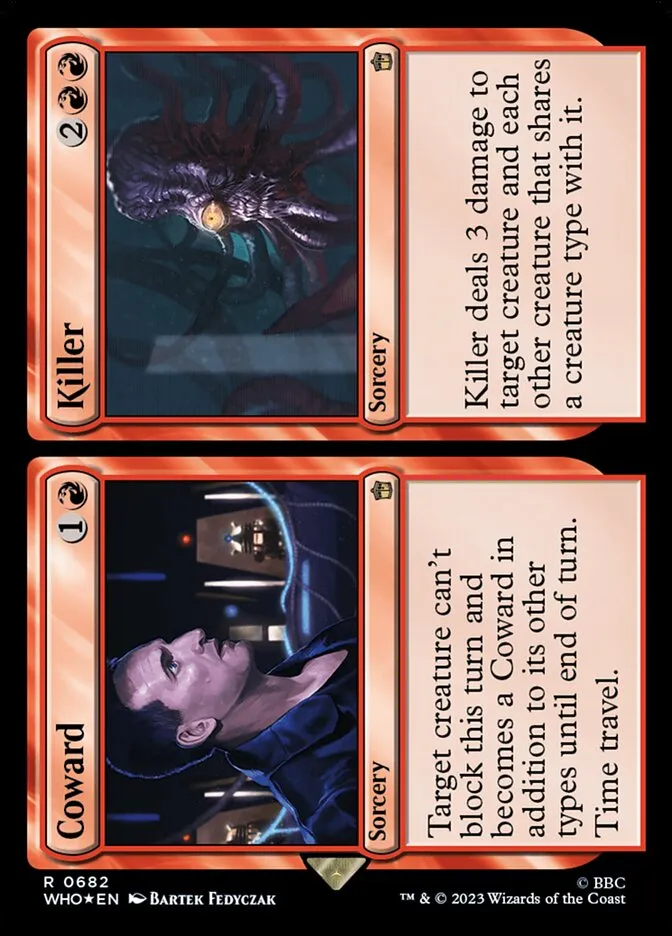 2023 Doctor Who Coward // Killer #682 rare card image