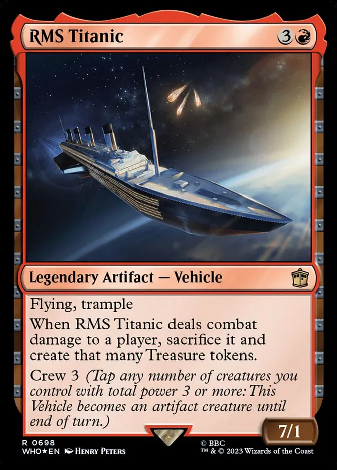 2023 Doctor Who RMS Titanic #698 rare card image