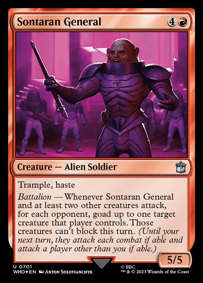 2023 Doctor Who Sontaran General #701 uncommon card image