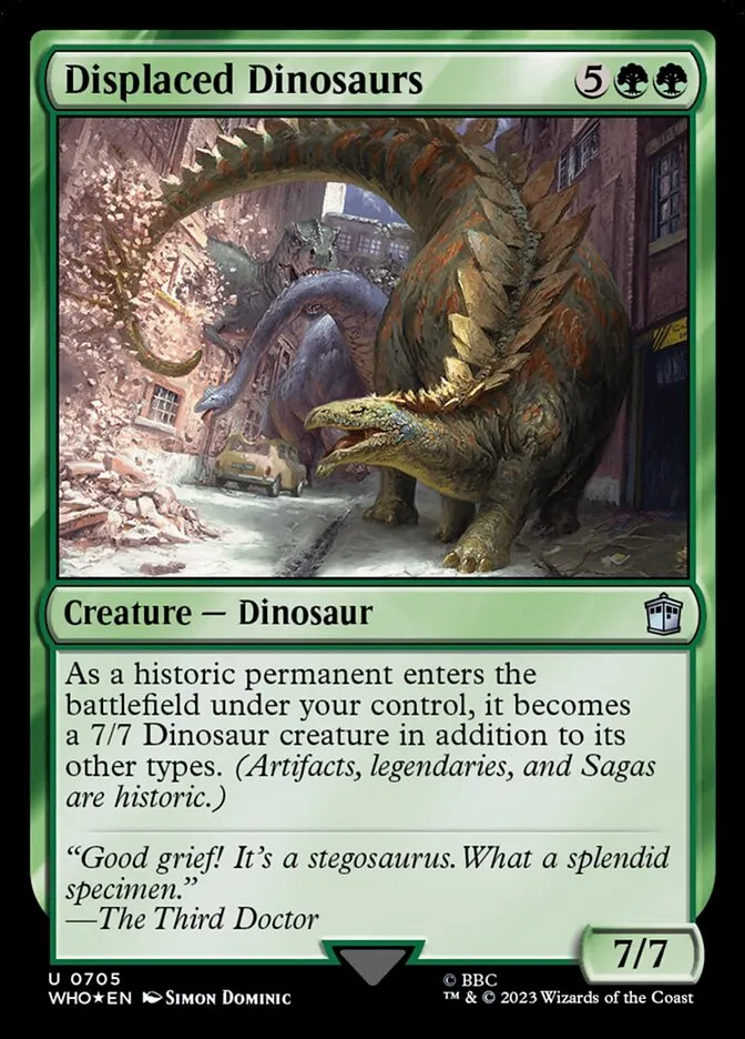 2023 Doctor Who Displaced Dinosaurs #705 uncommon card image