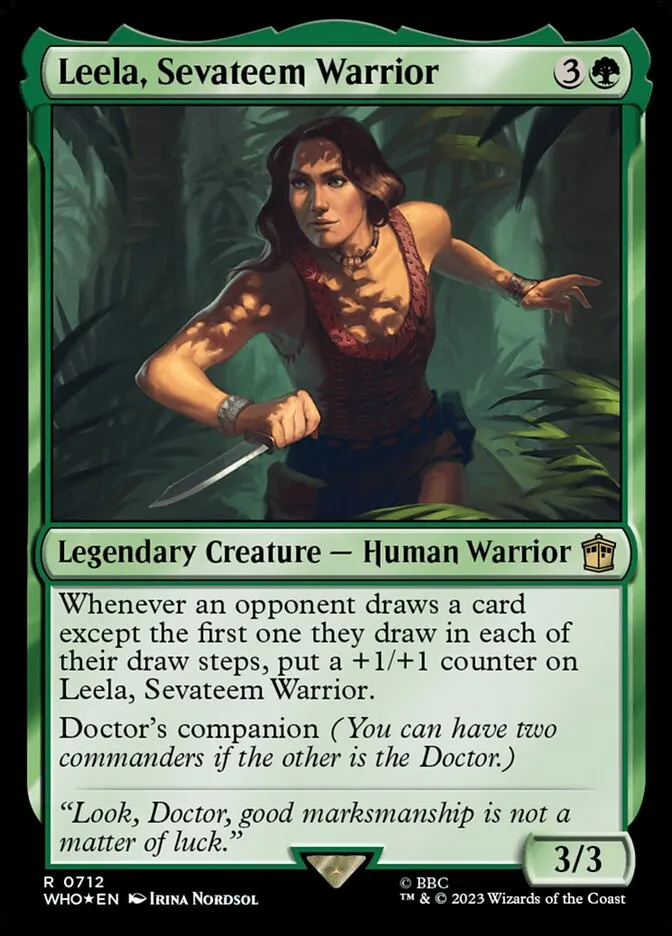 2023 Doctor Who Leela, Sevateem Warrior #712 rare card image