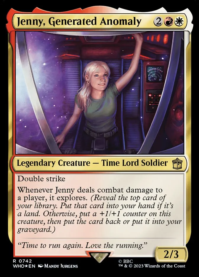 2023 Doctor Who Jenny, Generated Anomaly #742 rare card image