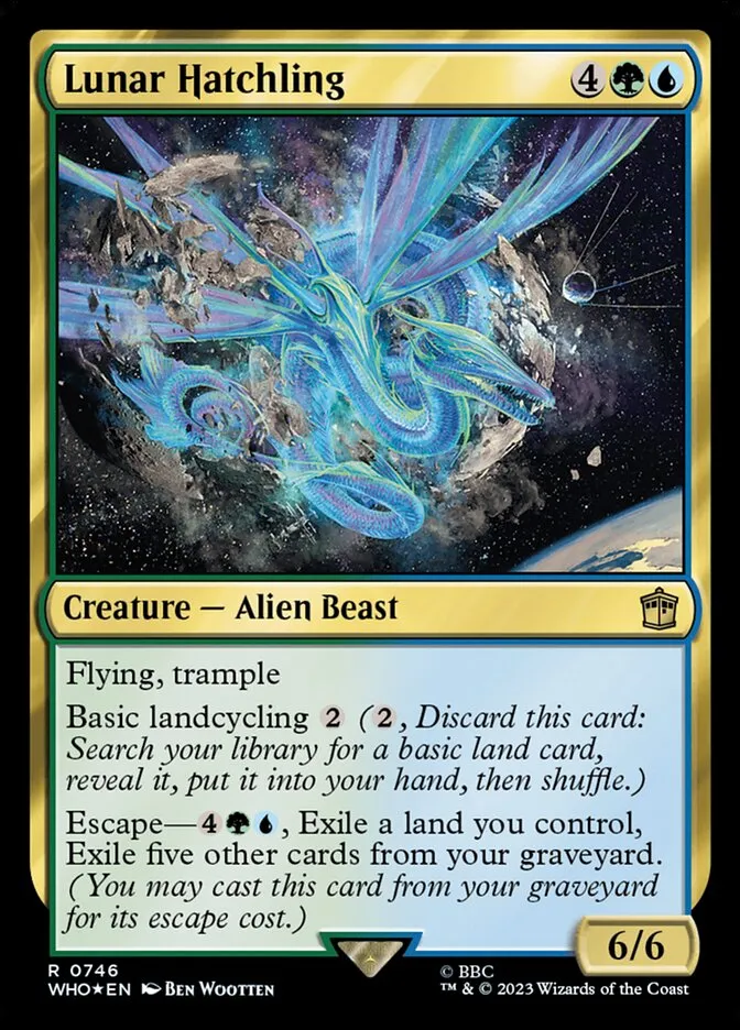 2023 Doctor Who Lunar Hatchling #746 rare card image