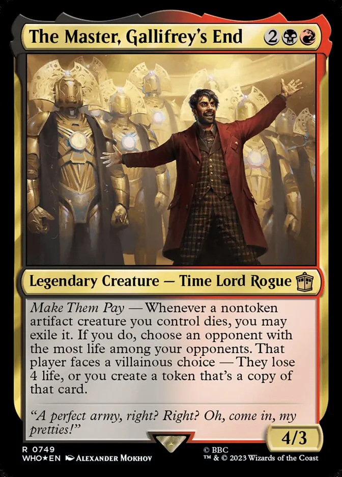 2023 Doctor Who The Master, Gallifrey's End #749 rare card image