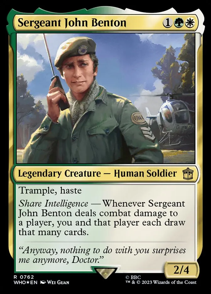 2023 Doctor Who Sergeant John Benton #762 rare card image