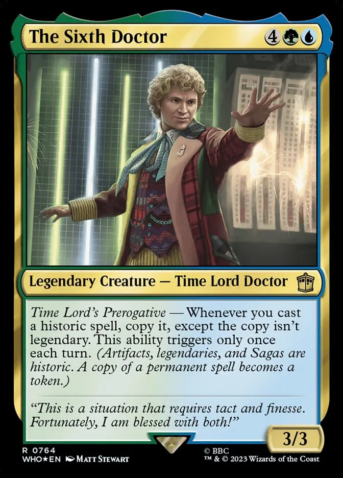 2023 Doctor Who The Sixth Doctor #764 rare card image