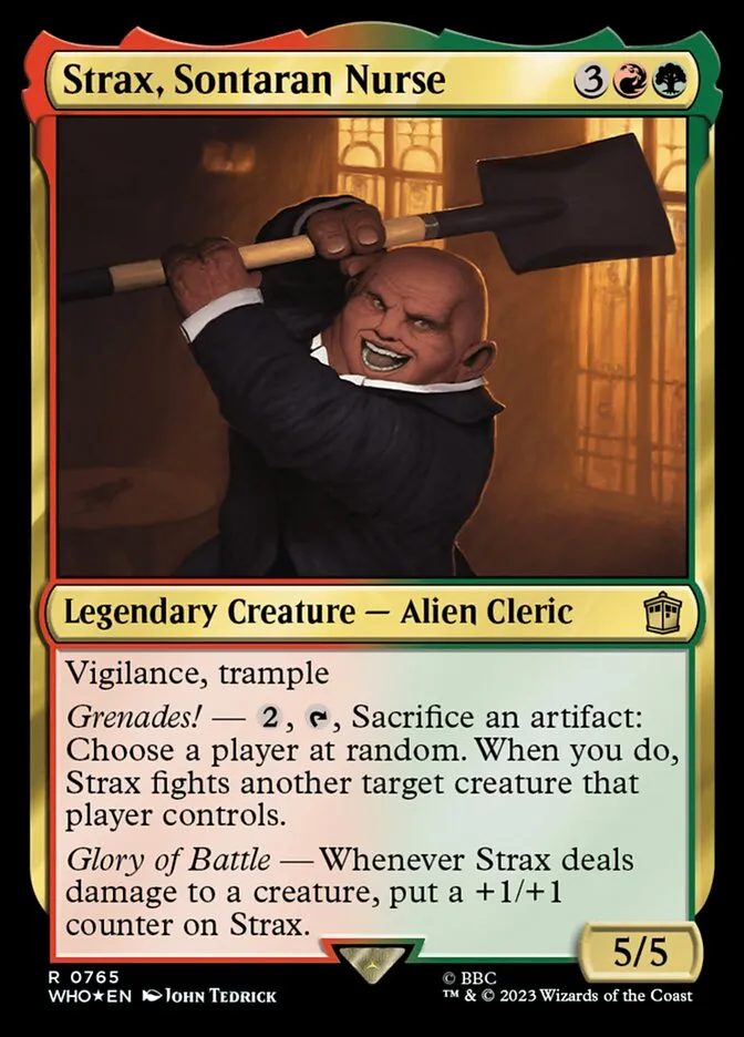 2023 Doctor Who Strax, Sontaran Nurse #765 rare card image