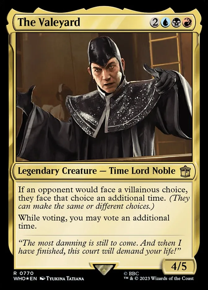 2023 Doctor Who The Valeyard #770 rare card image