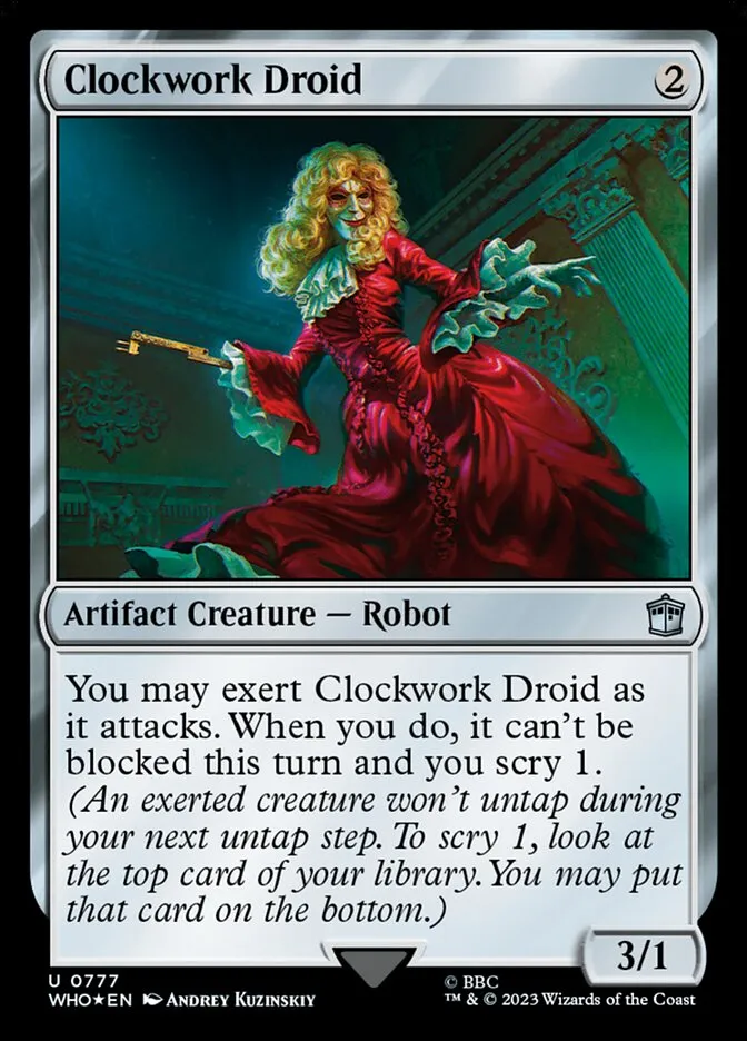 2023 Doctor Who Clockwork Droid #777 uncommon card image