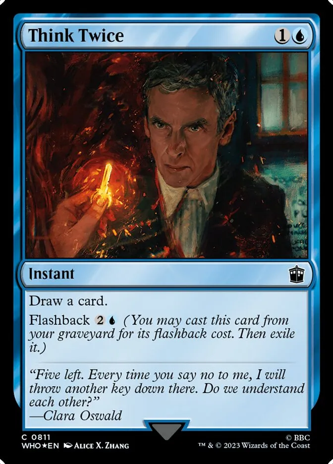 2023 Doctor Who Think Twice #811 common card image