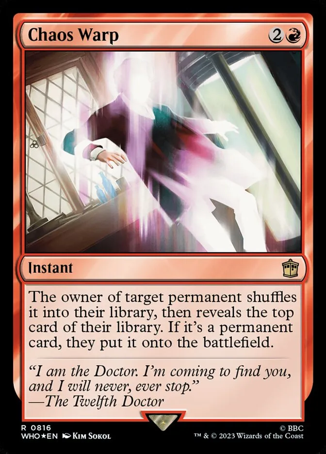 2023 Doctor Who Chaos Warp #816 rare card image