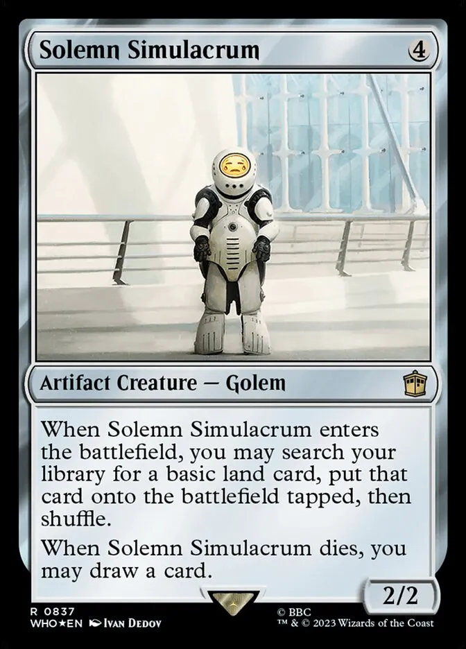 2023 Doctor Who Solemn Simulacrum #837 rare card image