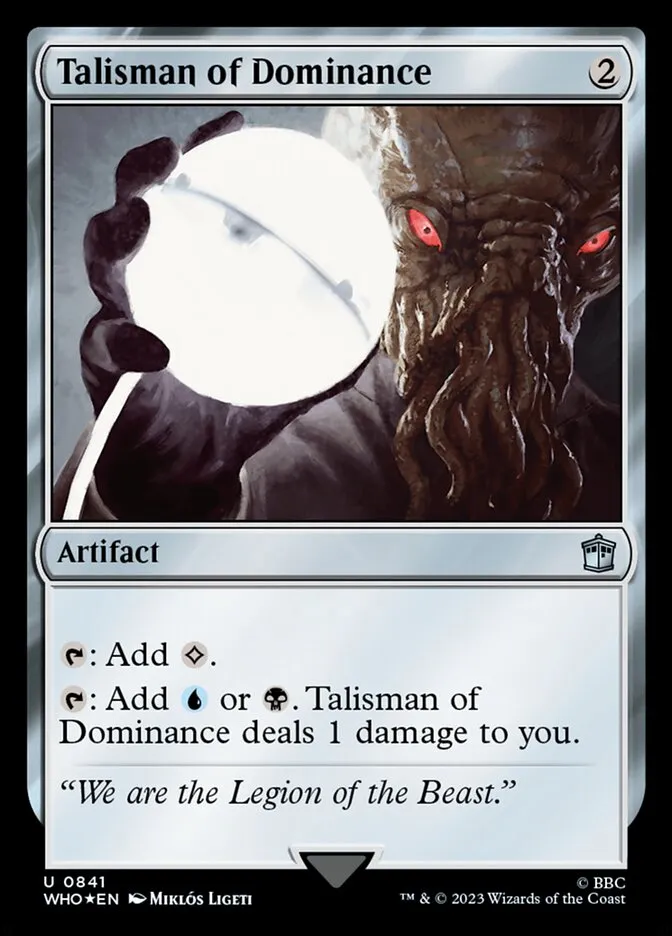 2023 Doctor Who Talisman of Dominance #841 uncommon card image
