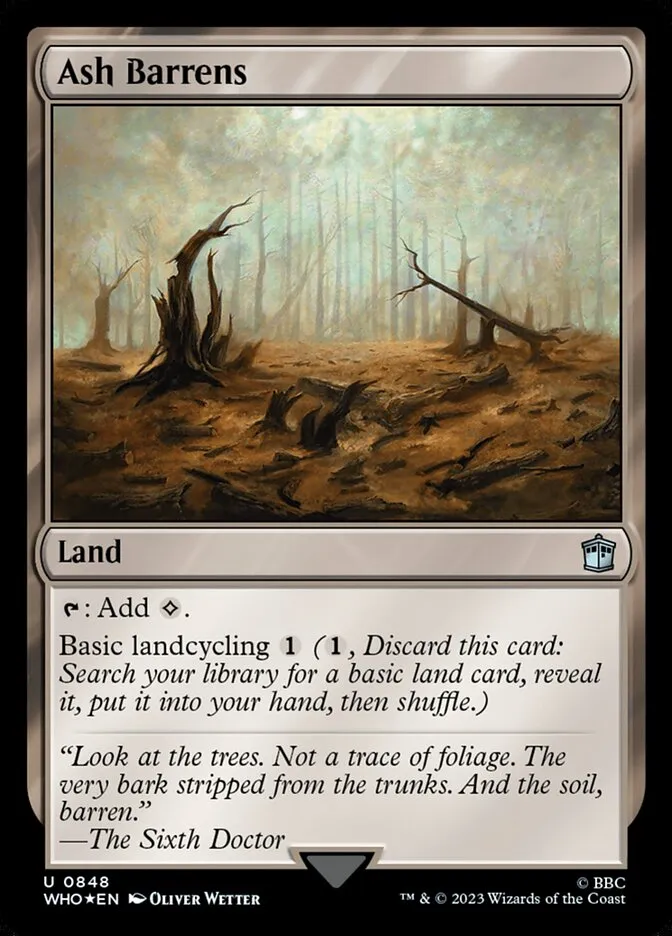 2023 Doctor Who Ash Barrens #848 uncommon card image