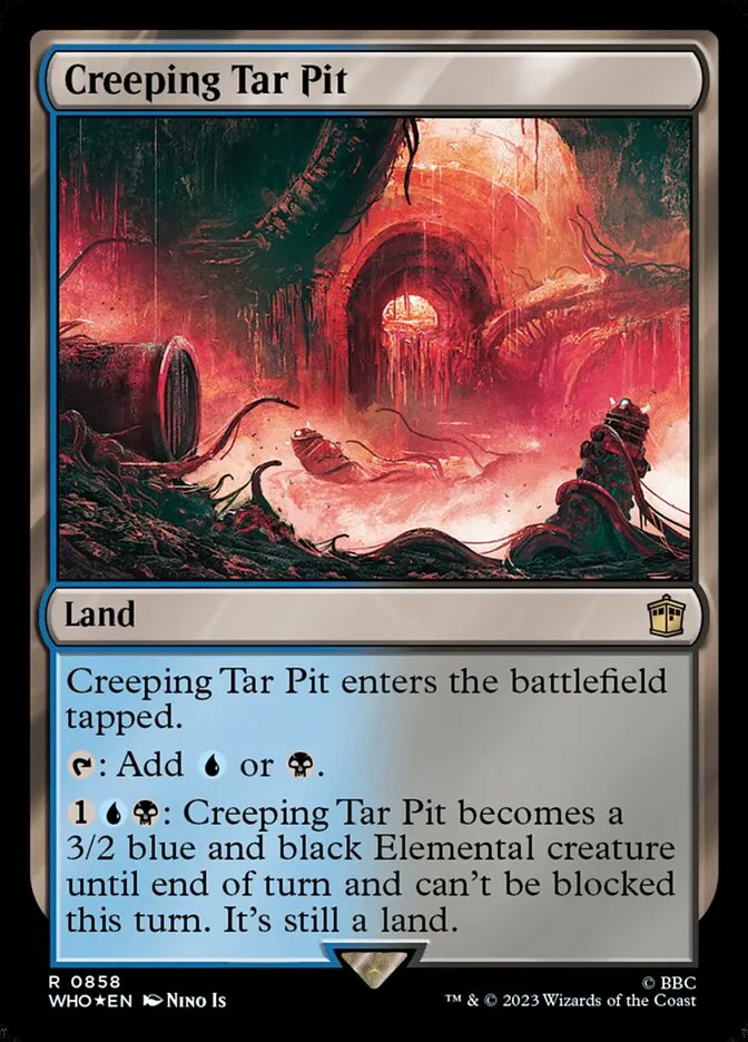 2023 Doctor Who Creeping Tar Pit #858 rare card image