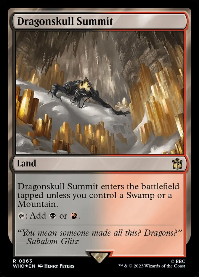 2023 Doctor Who Dragonskull Summit #863 rare card image