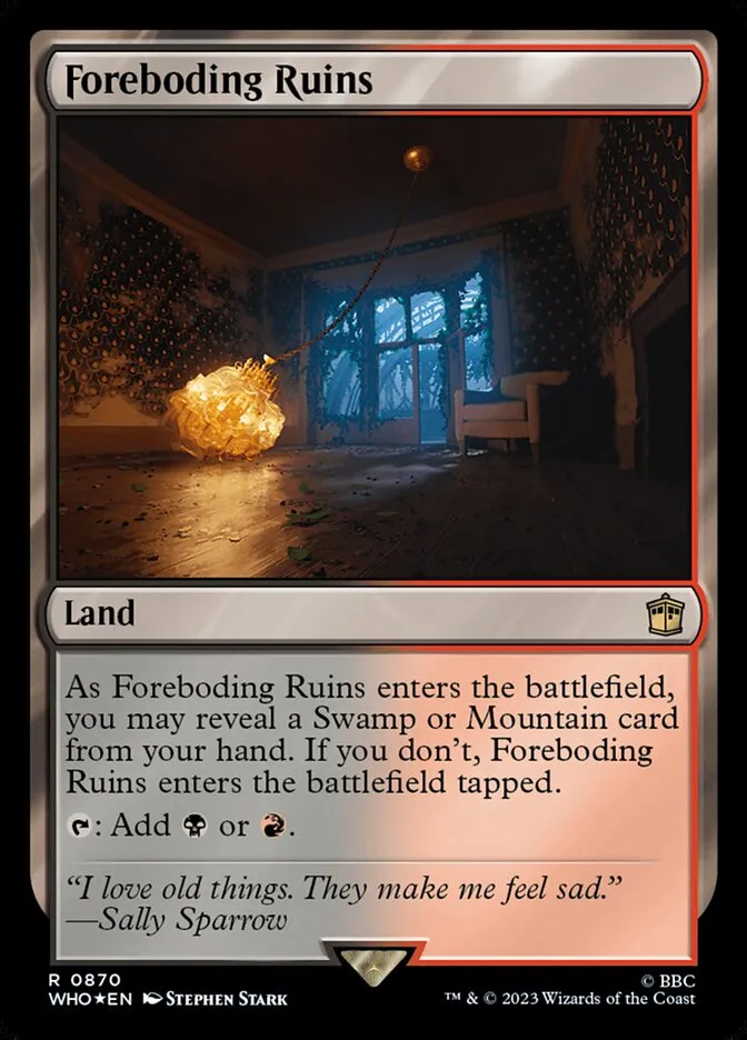 2023 Doctor Who Foreboding Ruins rare #870 rare card image