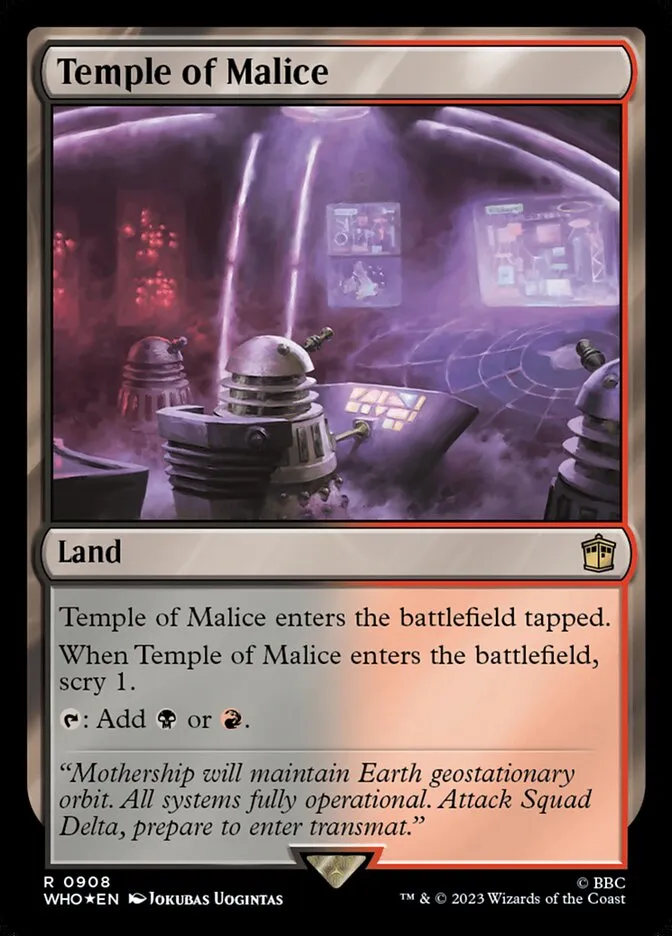 2023 Doctor Who Temple of Malice #908 rare card image
