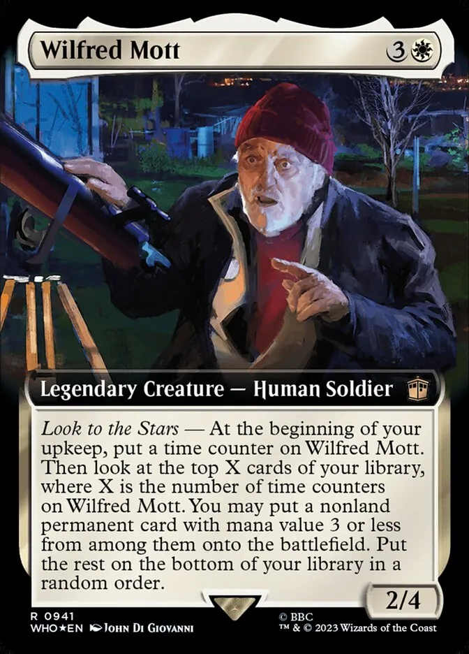 2023 Doctor Who Wilfred Mott #941 rare card image