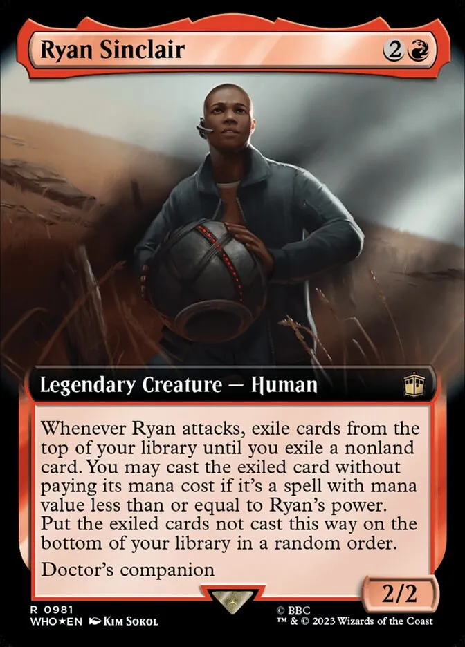 2023 Doctor Who Ryan Sinclair #981 rare card image
