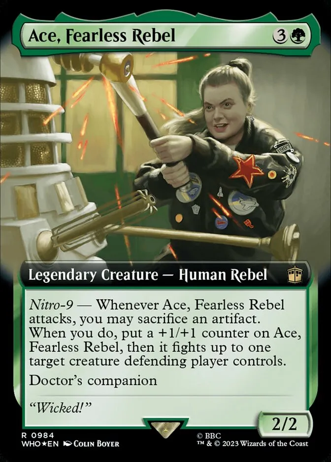 2023 Doctor Who Ace, Fearless Rebel #984 rare card image