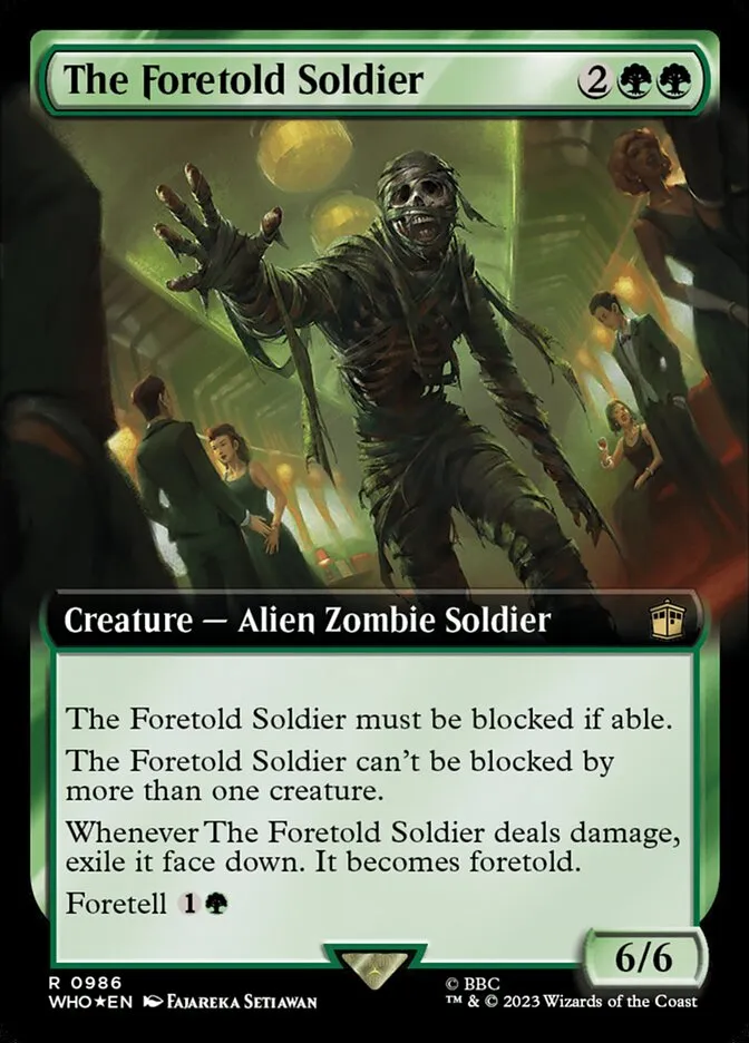 2023 Doctor Who The Foretold Soldier #986 rare card image