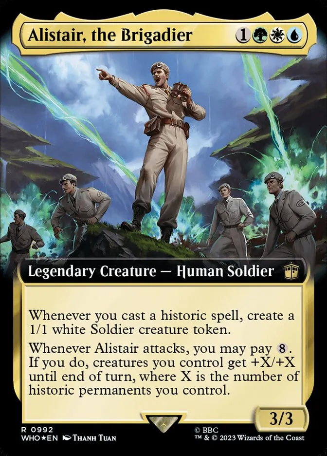 2023 Doctor Who Alistair, the Brigadier #992 rare card image