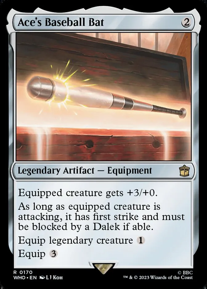 2023 Doctor Who Ace's Baseball Bat #170 rare card image
