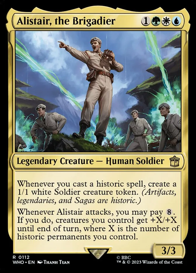 2023 Doctor Who Alistair, the Brigadier #112 rare card image