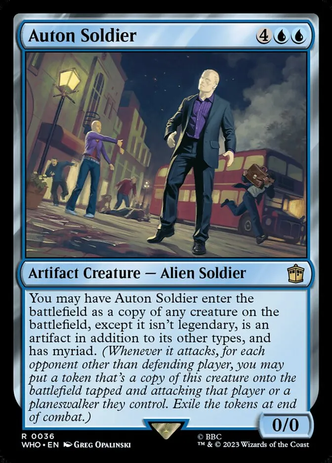 2023 Doctor Who Auton Soldier rare #36 rare card image