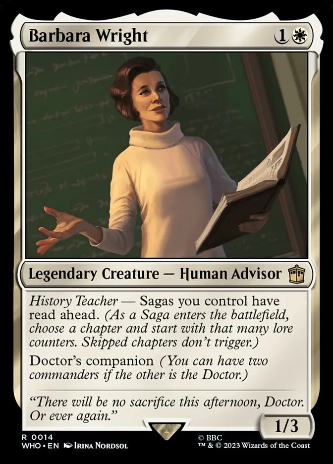 2023 Doctor Who Barbara Wright rare #14 rare card image