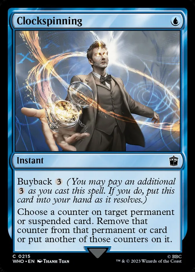 2023 Doctor Who Clockspinning common #215 common card image