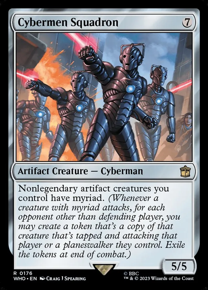 2023 Doctor Who Cybermen Squadron #176 rare card image