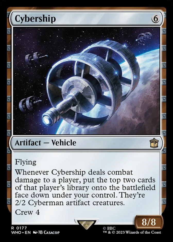 2023 Doctor Who Cybership #177 rare card image