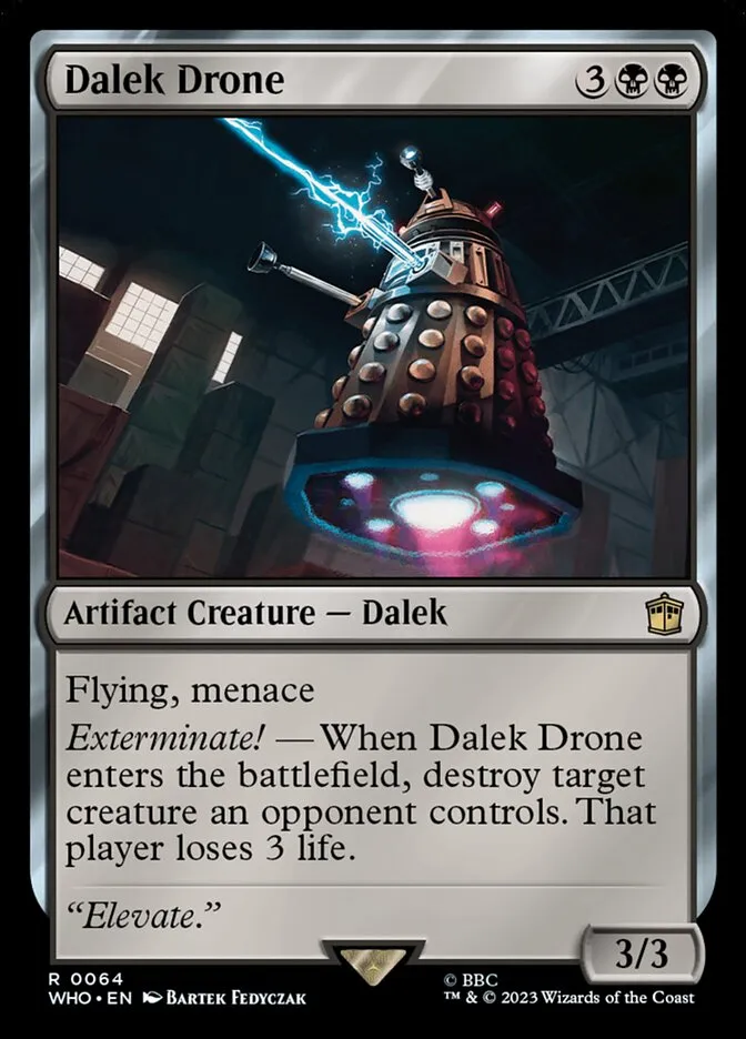 2023 Doctor Who Dalek Drone rare #64 rare card image