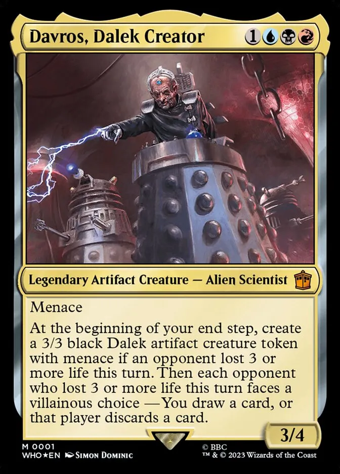 2023 Doctor Who Davros, Dalek Creator mythic #1 mythic card image