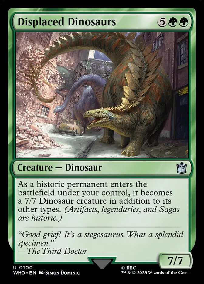 2023 Doctor Who Displaced Dinosaurs uncommon #100 uncommon card image