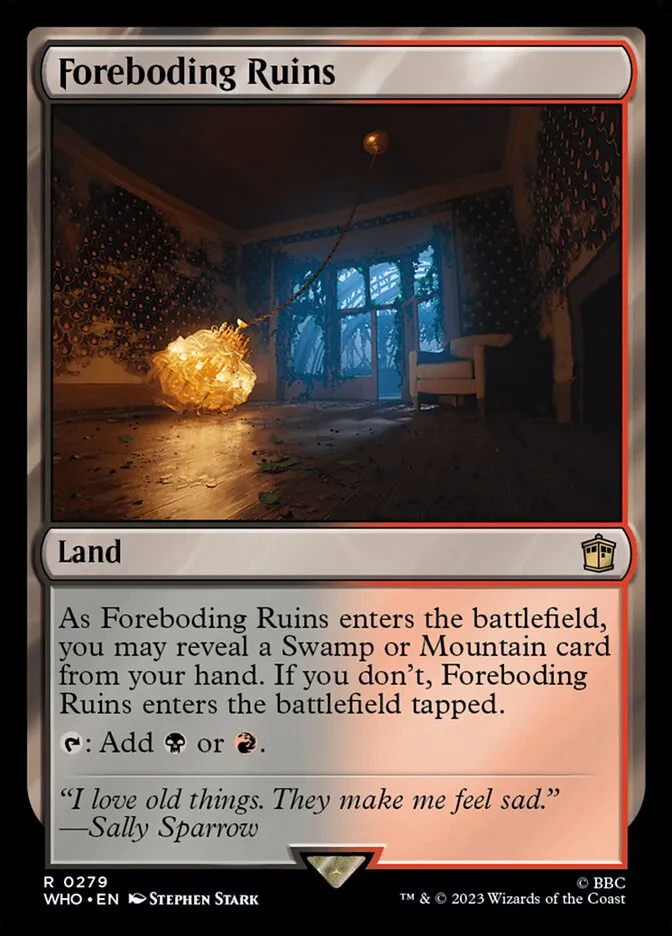 2023 Doctor Who Foreboding Ruins #279 rare card image