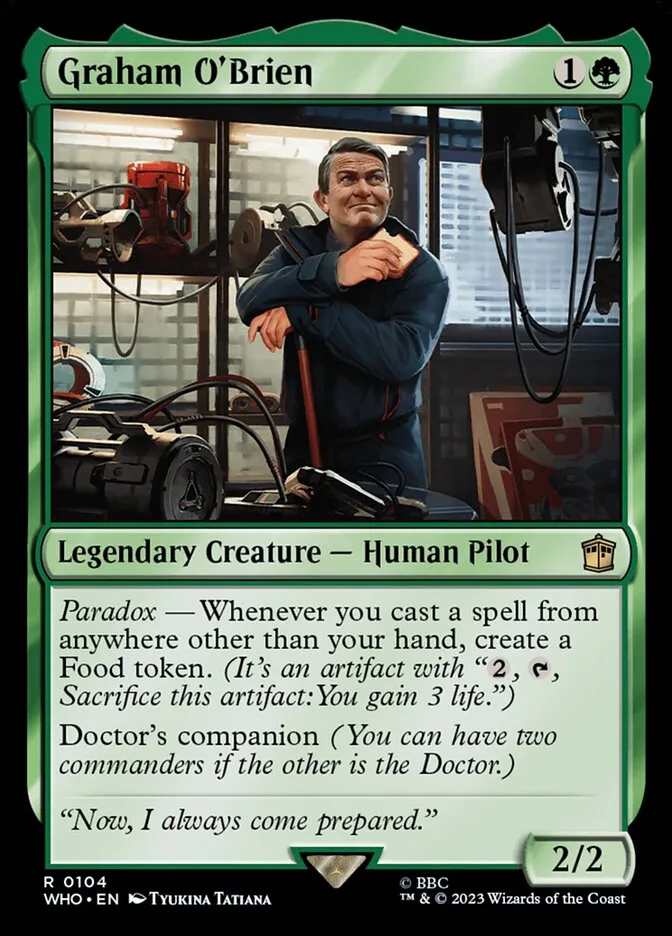 2023 Doctor Who Graham O'Brien #104 rare card image