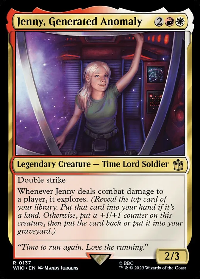 2023 Doctor Who Jenny, Generated Anomaly #137 rare card image