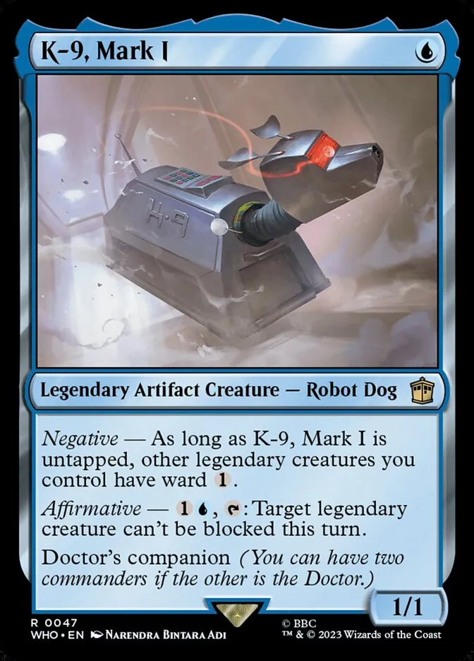 2023 Doctor Who K-9, Mark I rare #47 rare card image