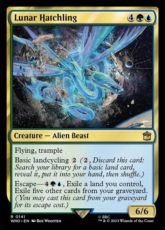 2023 Doctor Who Lunar Hatchling #141 rare card image