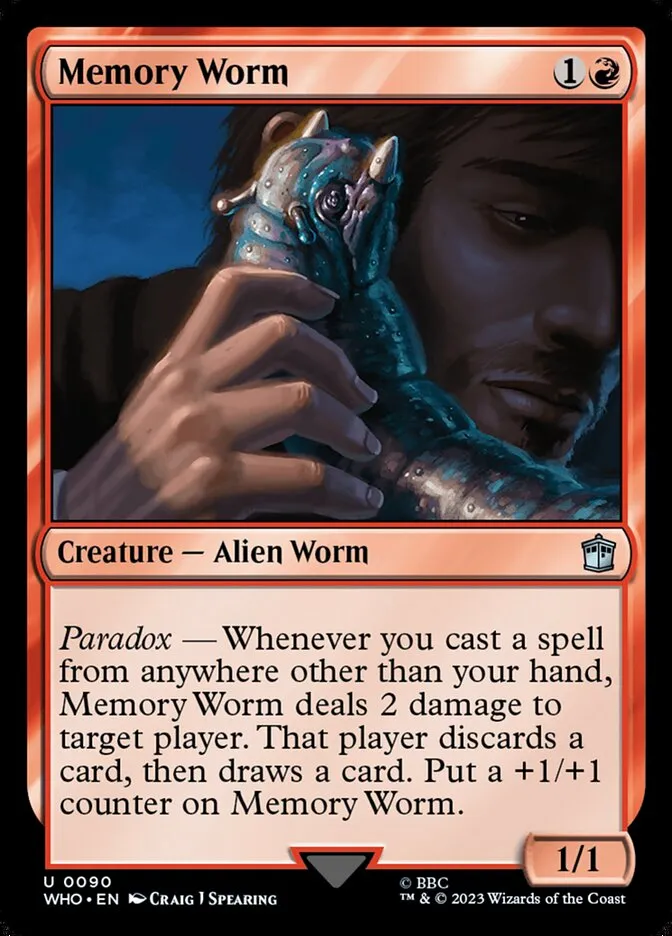 2023 Doctor Who Memory Worm #90 uncommon card image