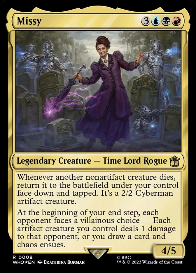 2023 Doctor Who Missy rare #8 rare card image