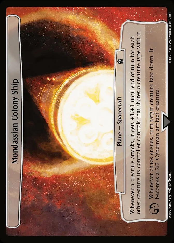 2023 Doctor Who Mondassian Colony Ship common #590 common card image
